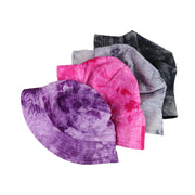 Black Purple Tie Dye Bucket Hat