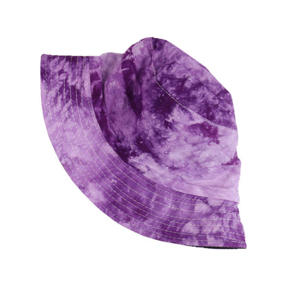 Black Purple Tie Dye Bucket Hat