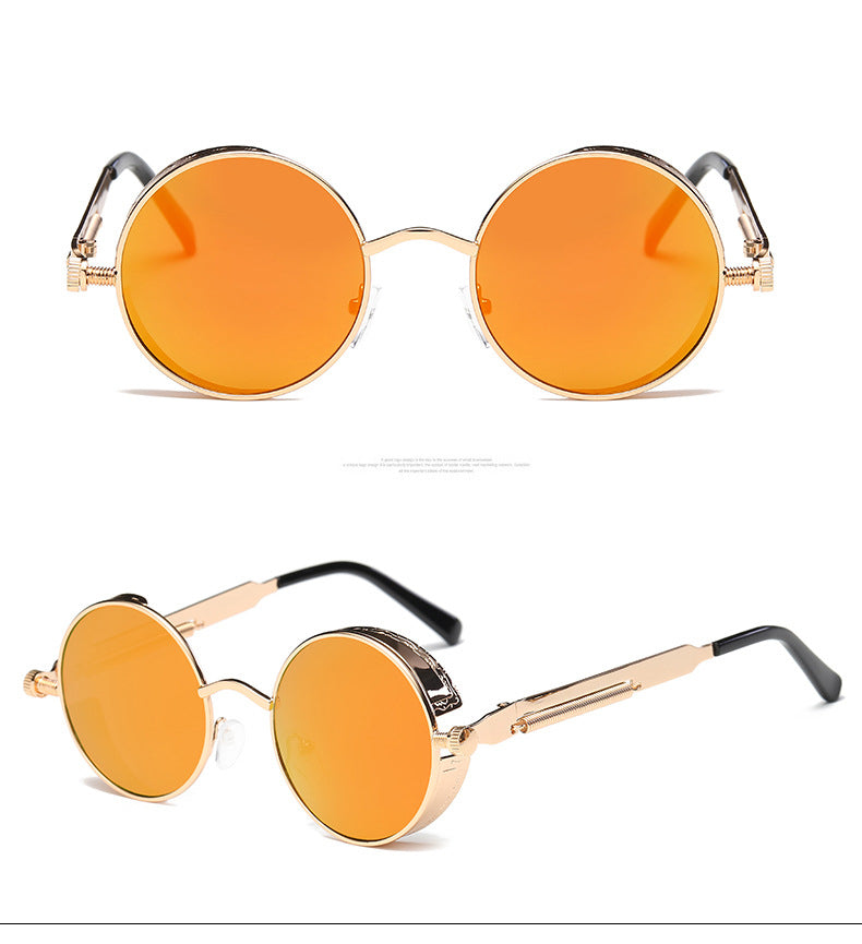 Metal Round Steampunk Sunglasses