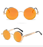 Metal Round Steampunk Sunglasses