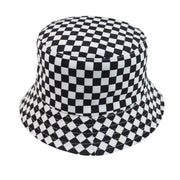 New Black White Plaid Check Bucket Hats