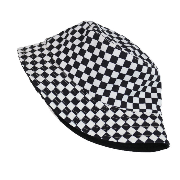 New Black White Plaid Check Bucket Hats