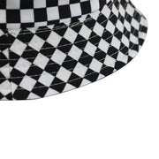 New Black White Plaid Check Bucket Hats