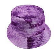 Black Purple Tie Dye Bucket Hat