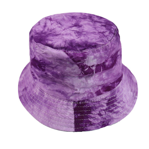 Black Purple Tie Dye Bucket Hat