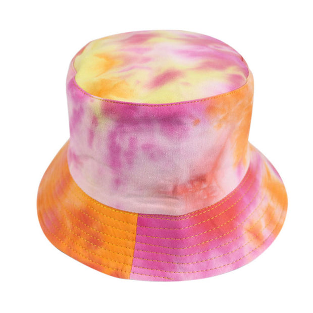 Black Purple Tie Dye Bucket Hat