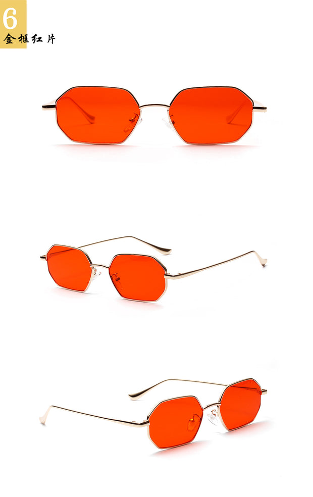 Women Retro Classic Small polygon Sunglasses