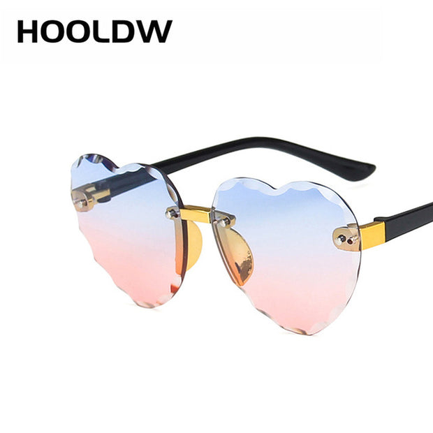 Heart Rimless Kids Sunglasses