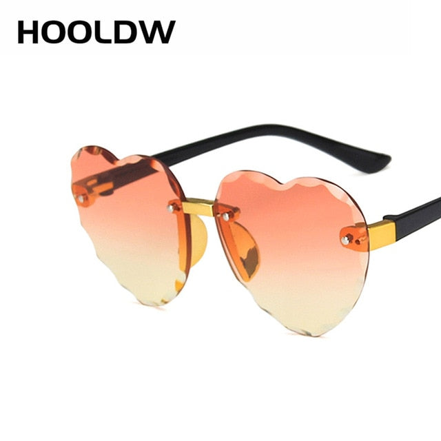 Heart Rimless Kids Sunglasses