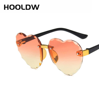 Heart Rimless Kids Sunglasses