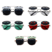 flip up sunglasses round punk style  sun glasses