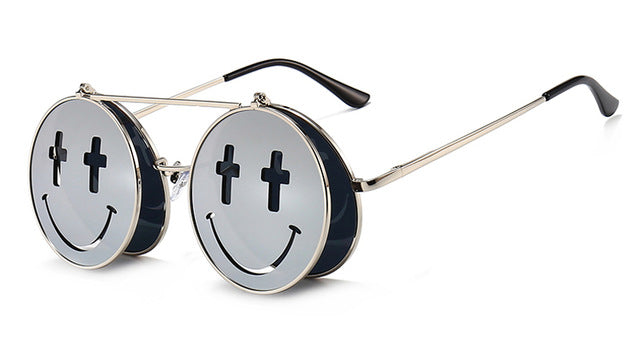 flip up sunglasses round punk style  sun glasses