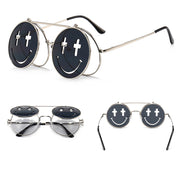 flip up sunglasses round punk style  sun glasses