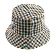 New Black White Plaid Check Bucket Hats