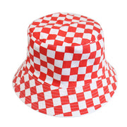 New Black White Plaid Check Bucket Hats