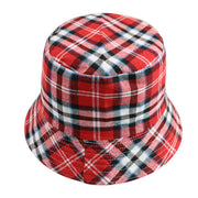 New Black White Plaid Check Bucket Hats