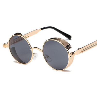 Metal Round Steampunk Sunglasses