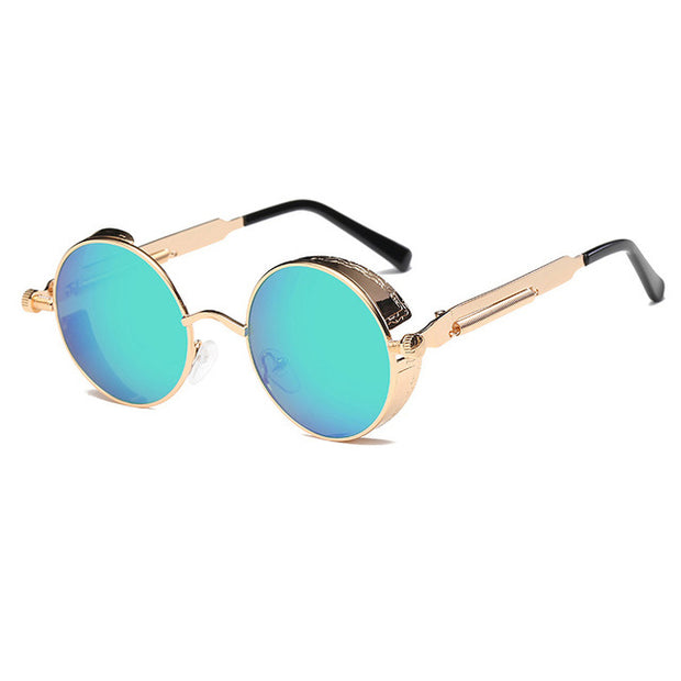 Metal Round Steampunk Sunglasses