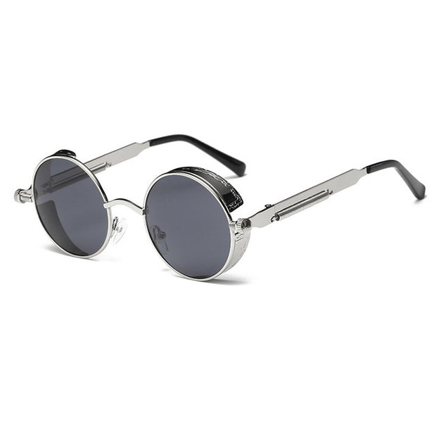 Metal Round Steampunk Sunglasses