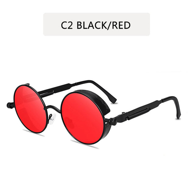 Classic Gothic Steampunk Style Round  Sunglasses