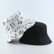 Fashion Reversible Black White Cow Print Bucket Hat