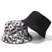 Fashion Reversible Black White Cow Print Bucket Hat