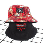 Street Style Double Sided Bucket Embroidery Beach Cap