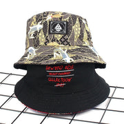 Street Style Double Sided Bucket Embroidery Beach Cap