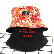 Street Style Double Sided Bucket Embroidery Beach Cap